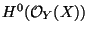 $H^0(\mathcal{O}_Y(X))$